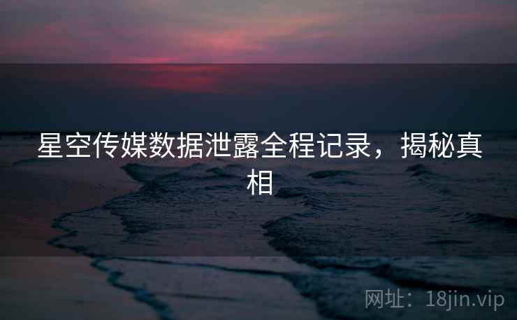 星空传媒数据泄露全程记录，揭秘真相
