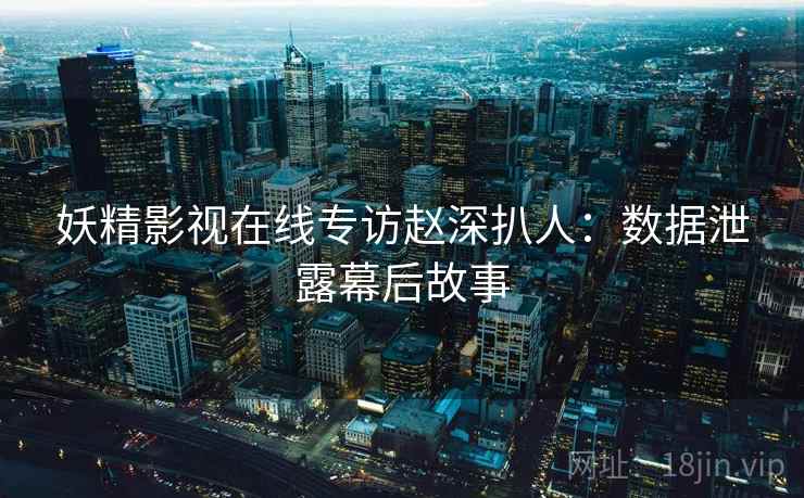 妖精影视在线专访赵深扒人：数据泄露幕后故事